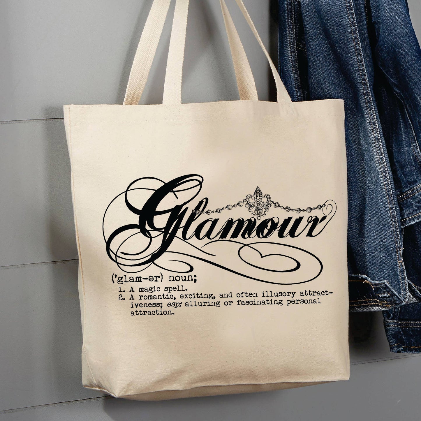 Definitionof Glamour, 12 oz Tote Bag