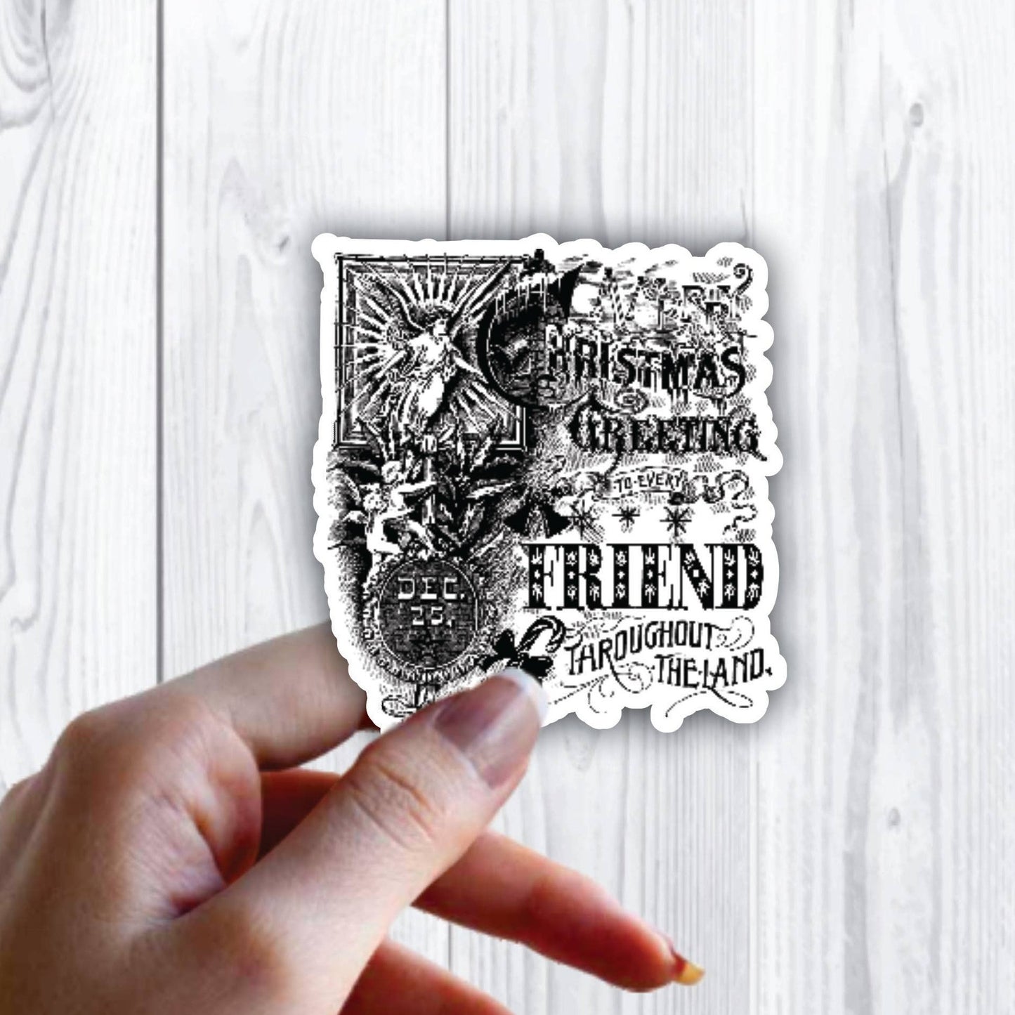 Merry Christmas Greeting Friend Sticker