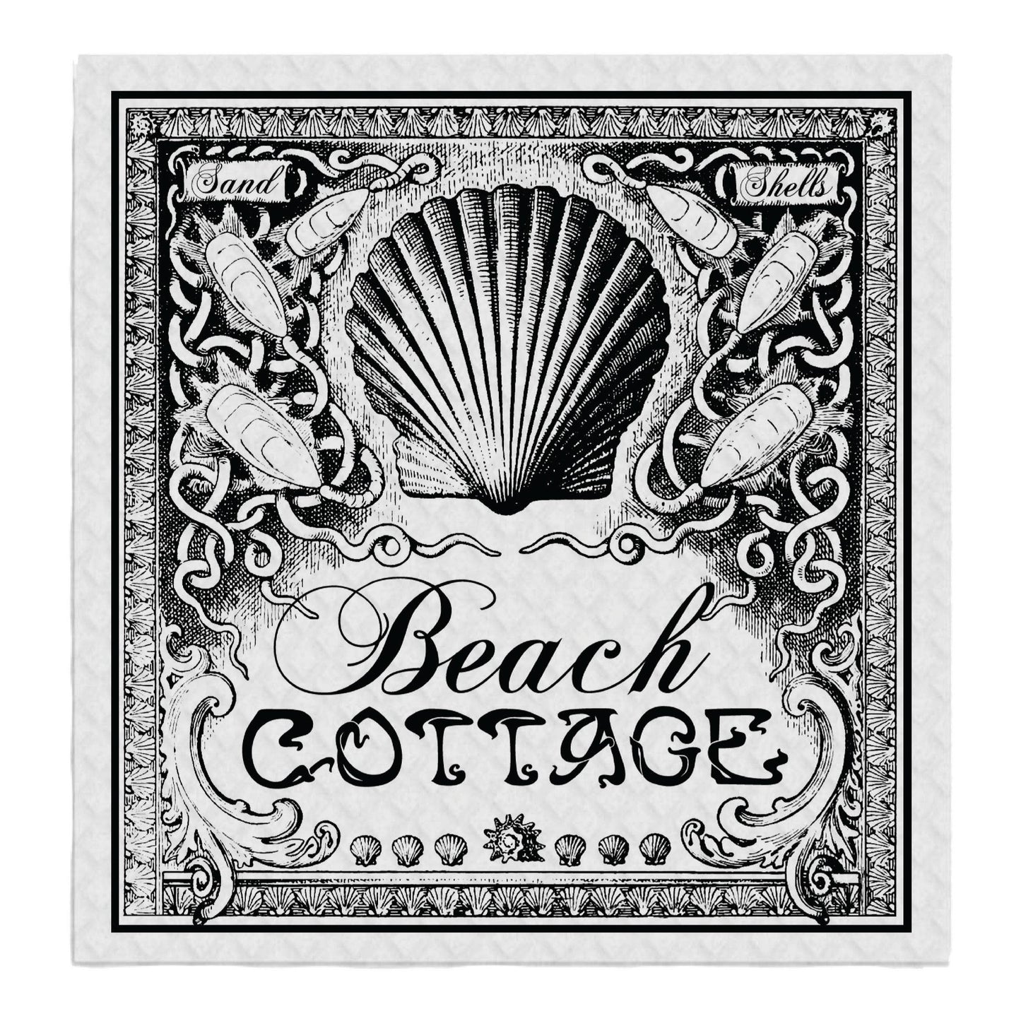 Beach Cottage Sea Shells, SWEDISH DISH CLOTHS