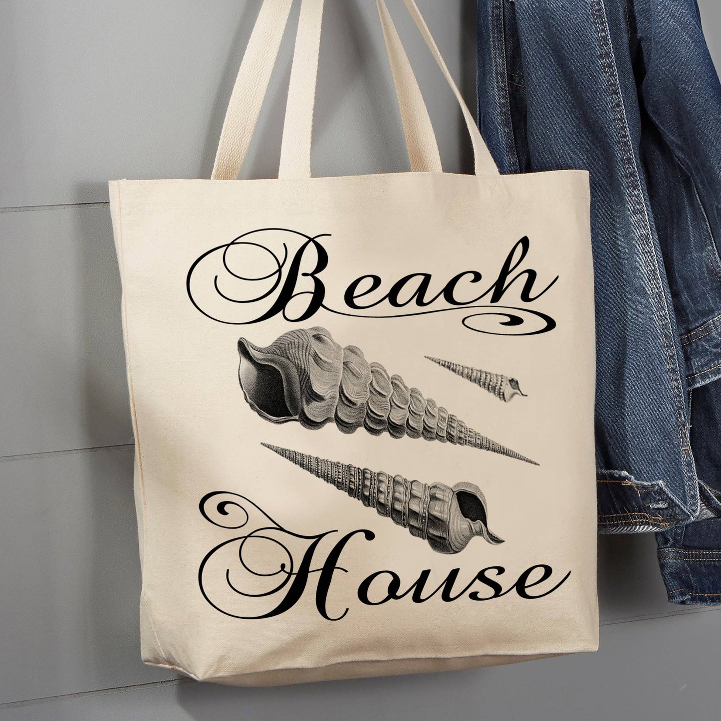 Beach House Sea Shells, 12 oz Tote Bag