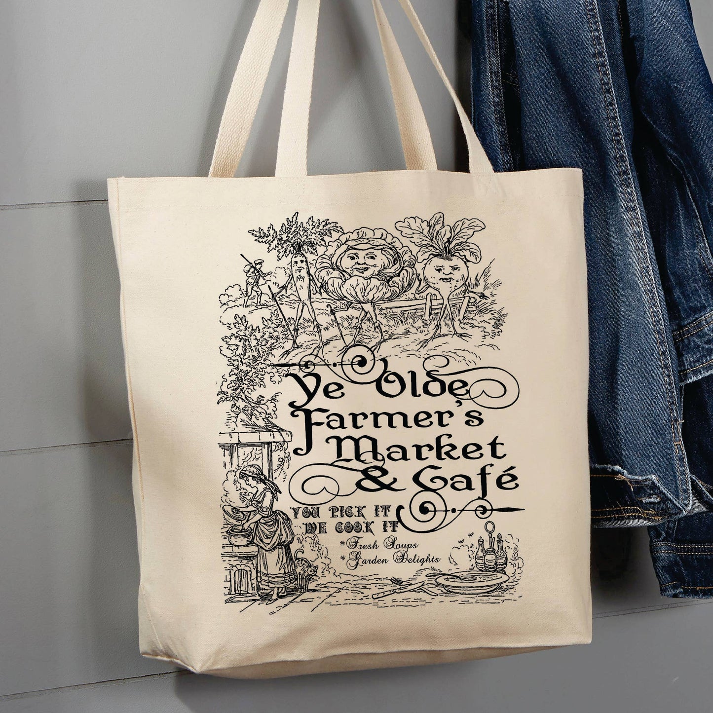 Country Farm, Farmers Market, 12 oz Tote Bag