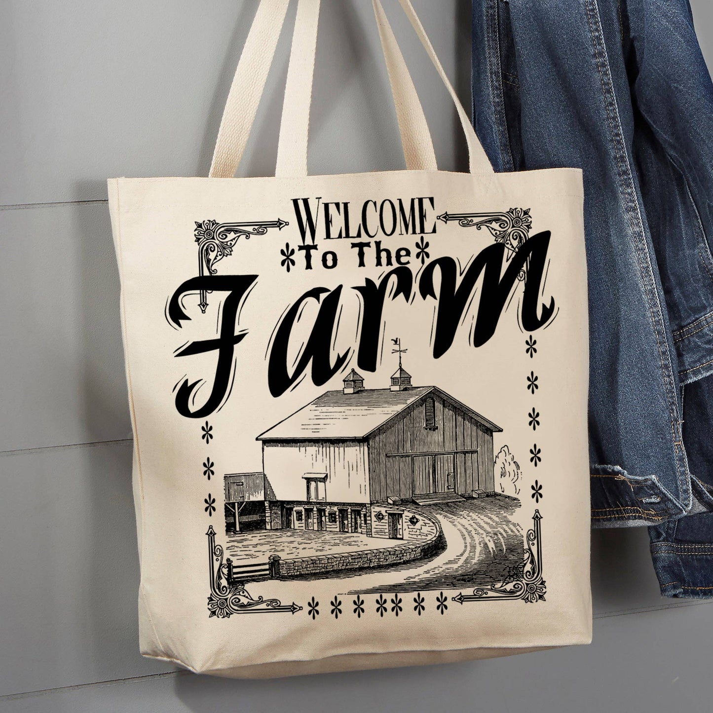 Welcome to the Farm, 12 oz Tote Bag
