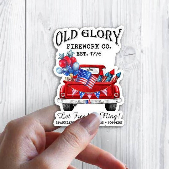Old Glory Fireworks Co Patriotic Sticker