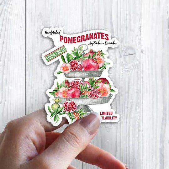 Farm Fresh Pomegrantes 2 Tier Tray Sticker