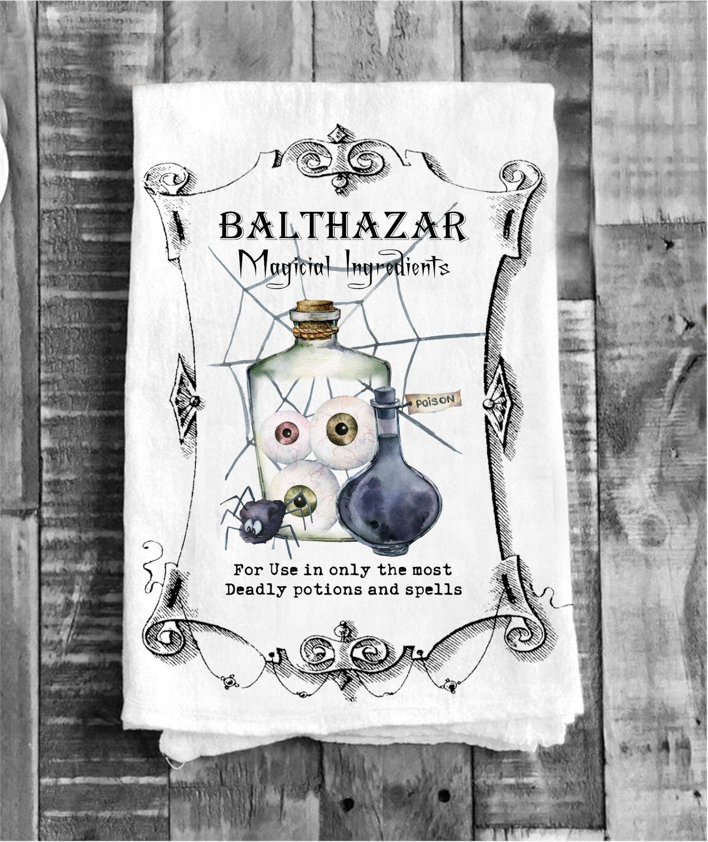Balthazar Magicial Potions Halloween Cotton Tea Towels