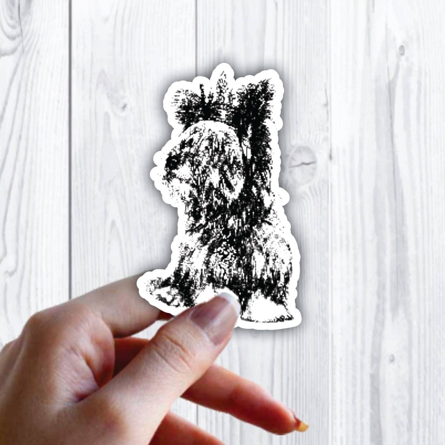 Yorkshire Terrier Dog Crown Sticker