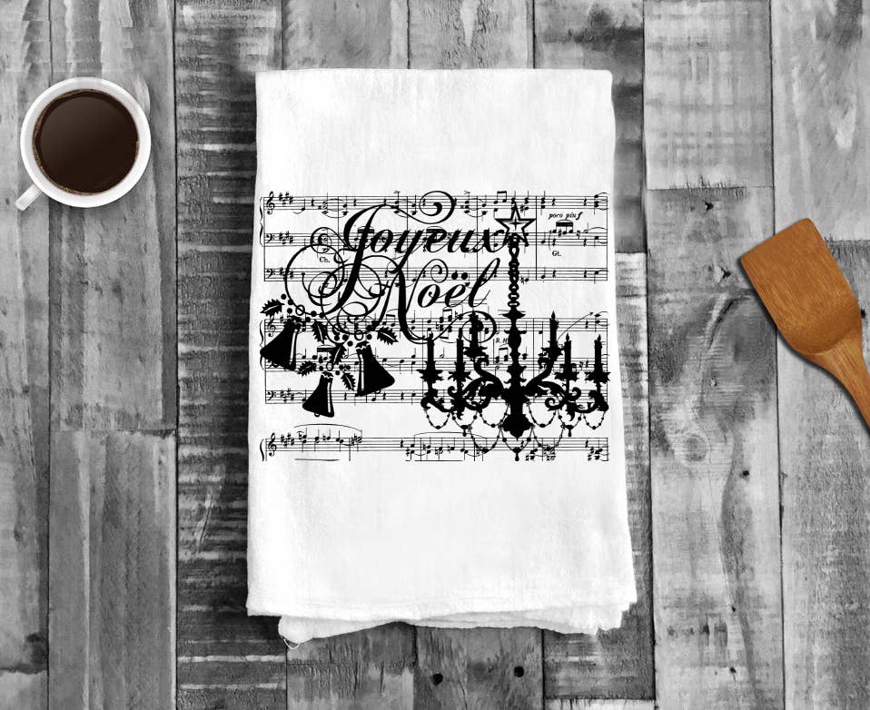 Joy Joyeus Joyous Noel, Cotton Tea Towels