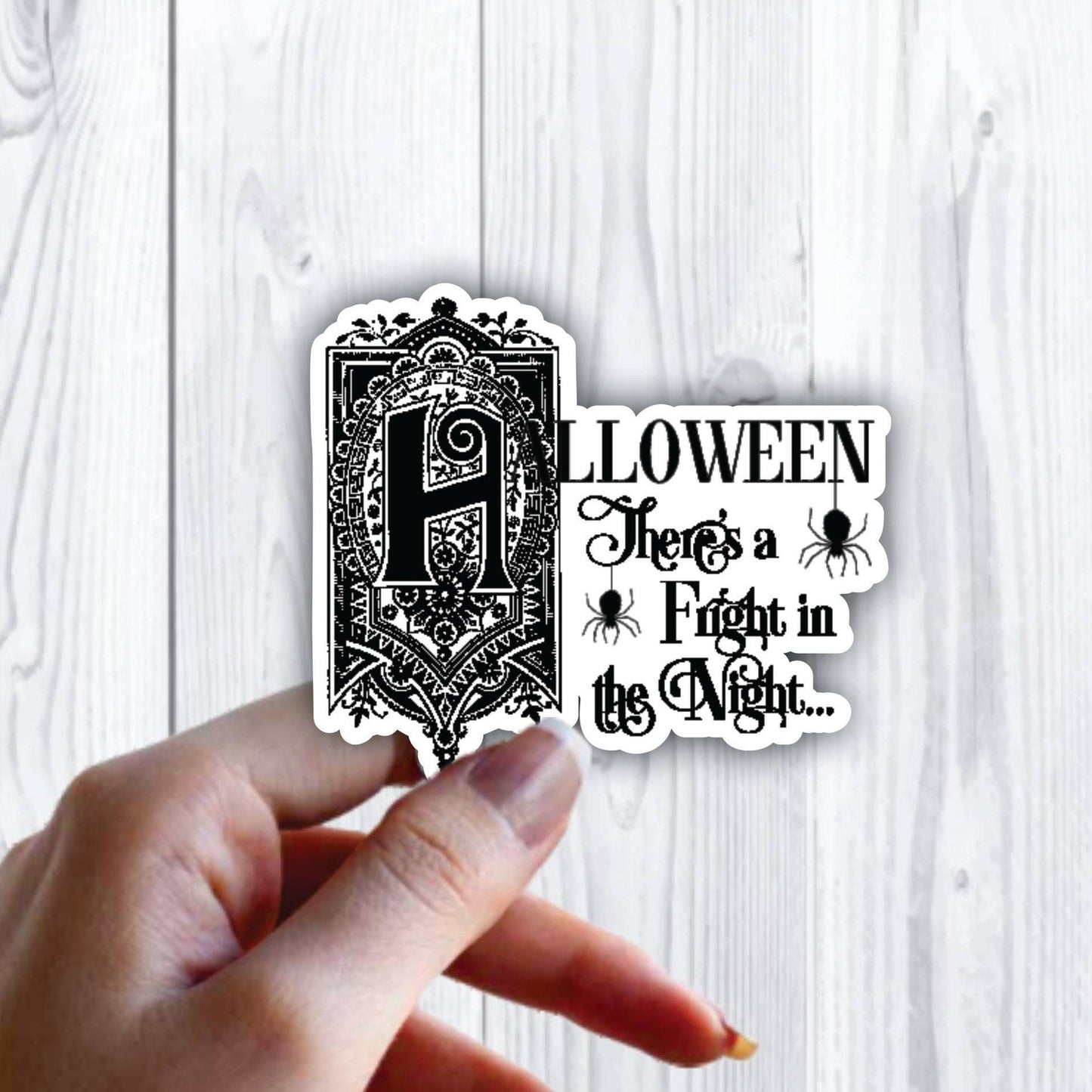 Halloween There's a Fright Night Sticker