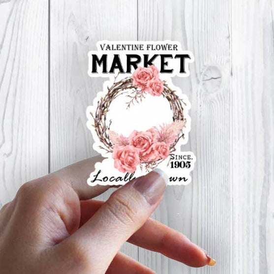 Valentine Flower Market Boho Sticker