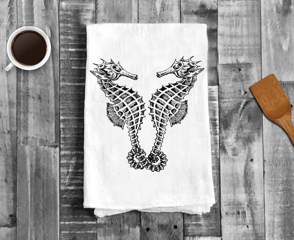 Seahorses, Cotton Tea Towels