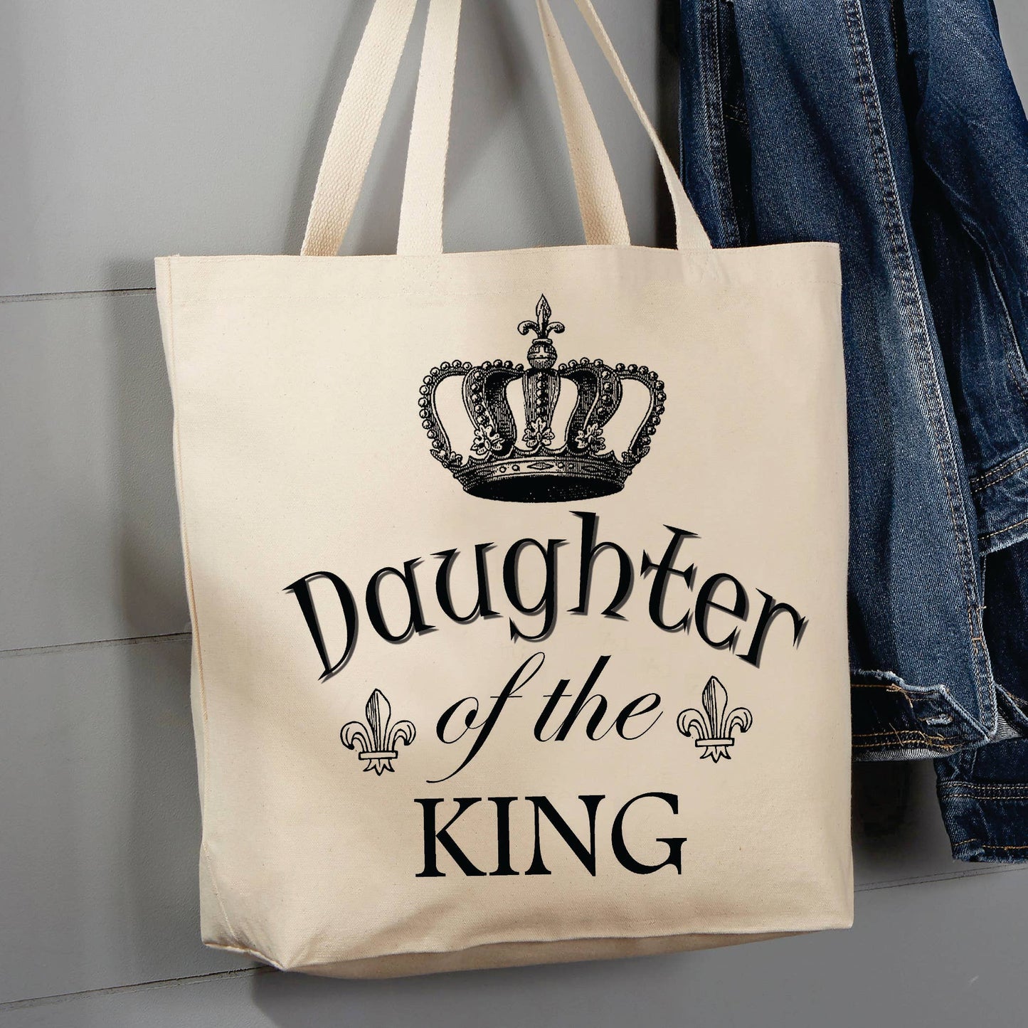 Daughter of the King, Royal Crown, 12 oz Tote Bag