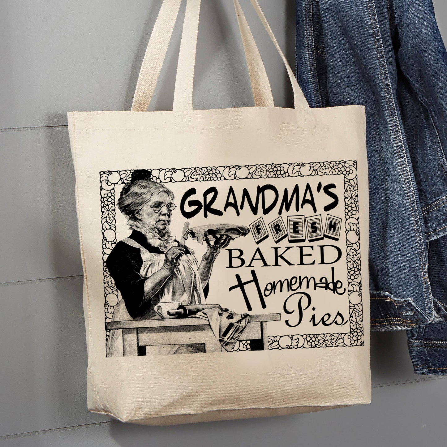 Grandma's Fresh Baked Homemade Pies, 12 oz Tote Bag