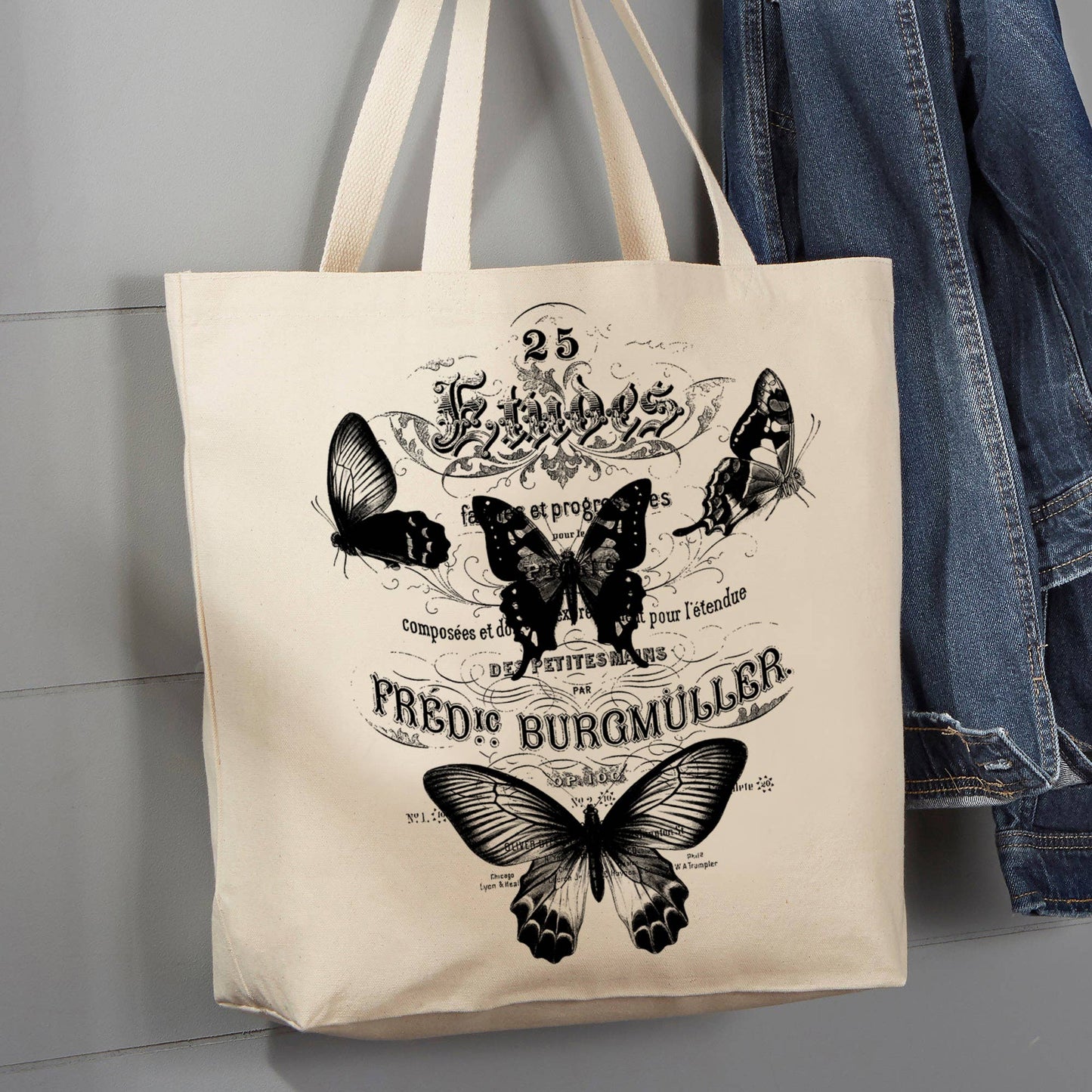 French Butterflies, 12 oz Tote Bag