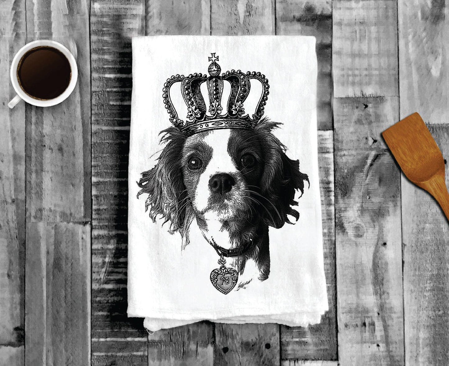 Cavalier King Charles Terrier Dog Crown, Cotton Tea Towels