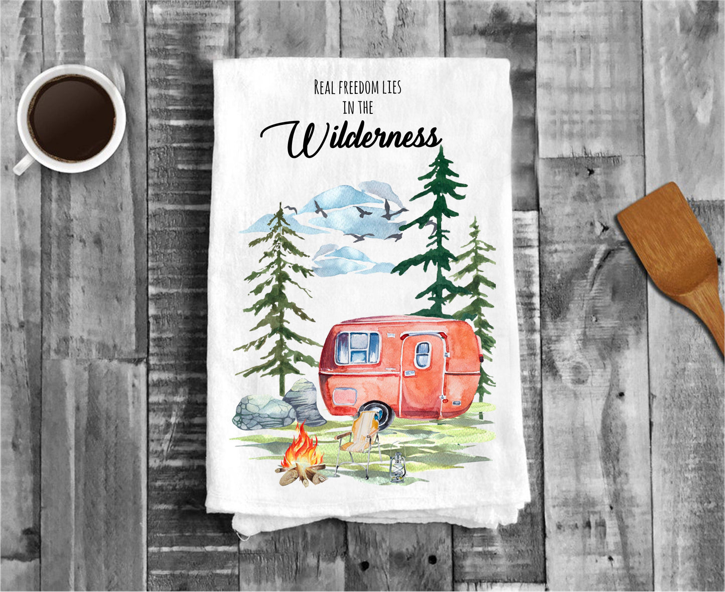 Real Freedom Lies in the Wilderness Cotton Tea Dish Towels