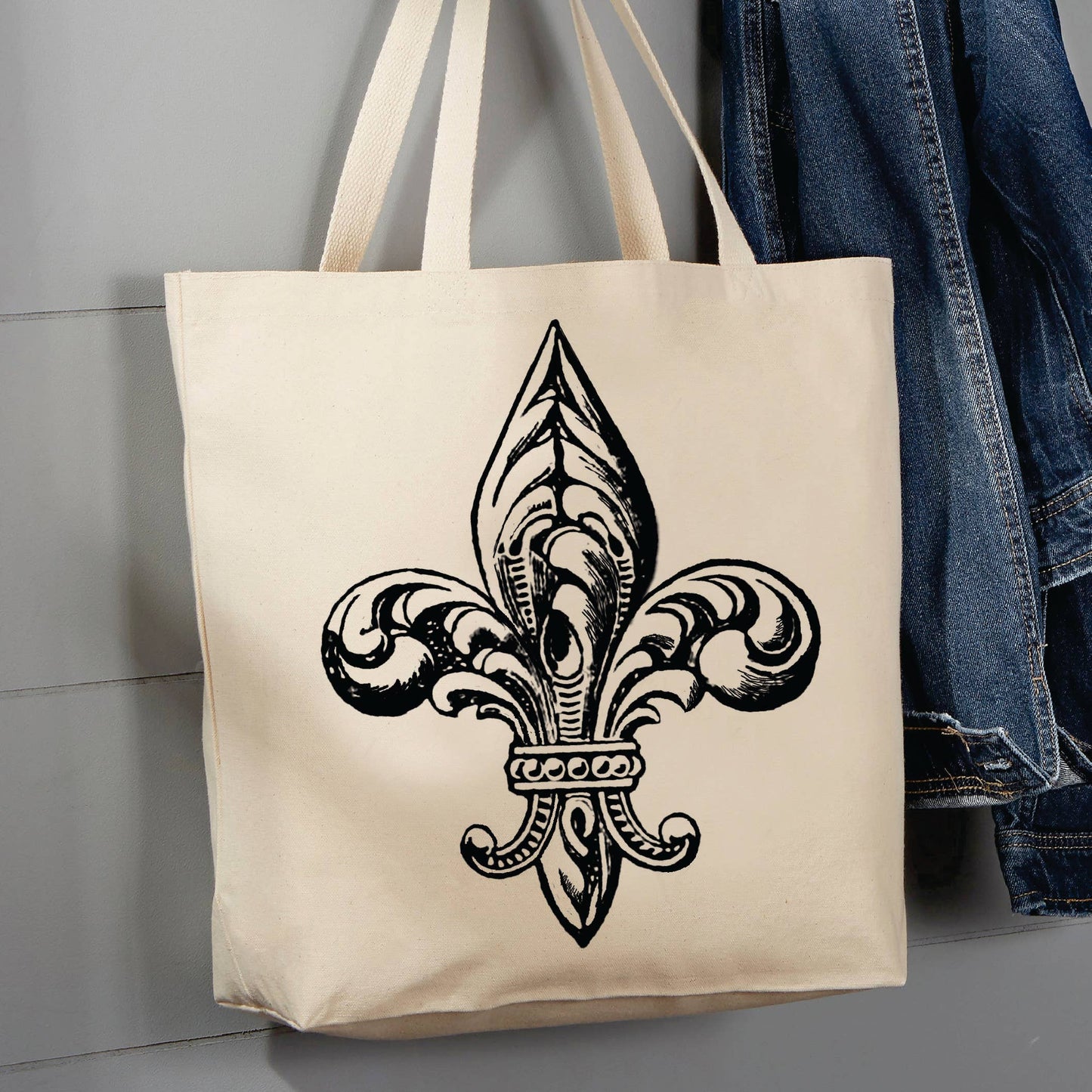 Vintage France, French Fleur-de-lis, 12 oz Tote Bag