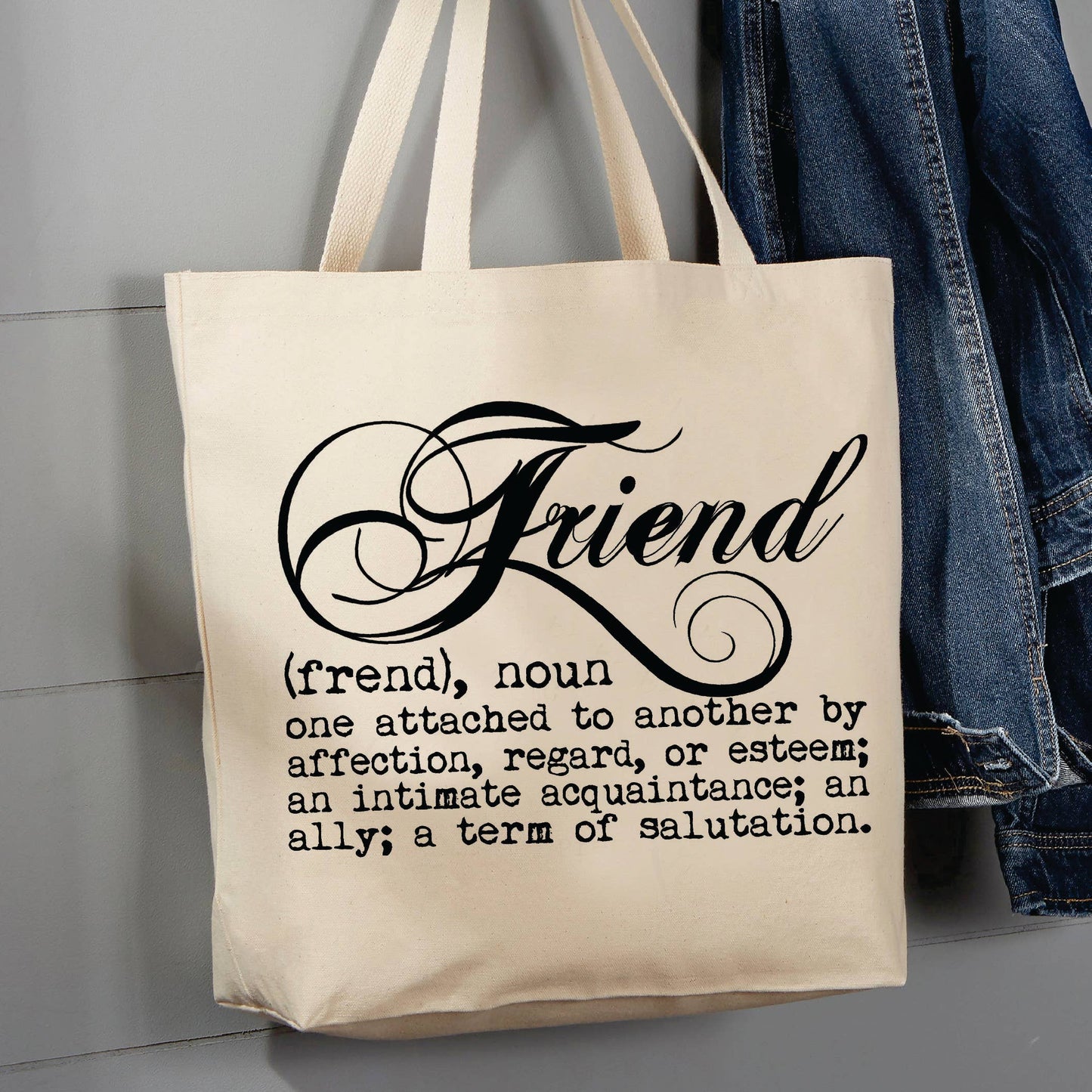 Definition of Friend, Best Friends, 12 oz Tote Bag