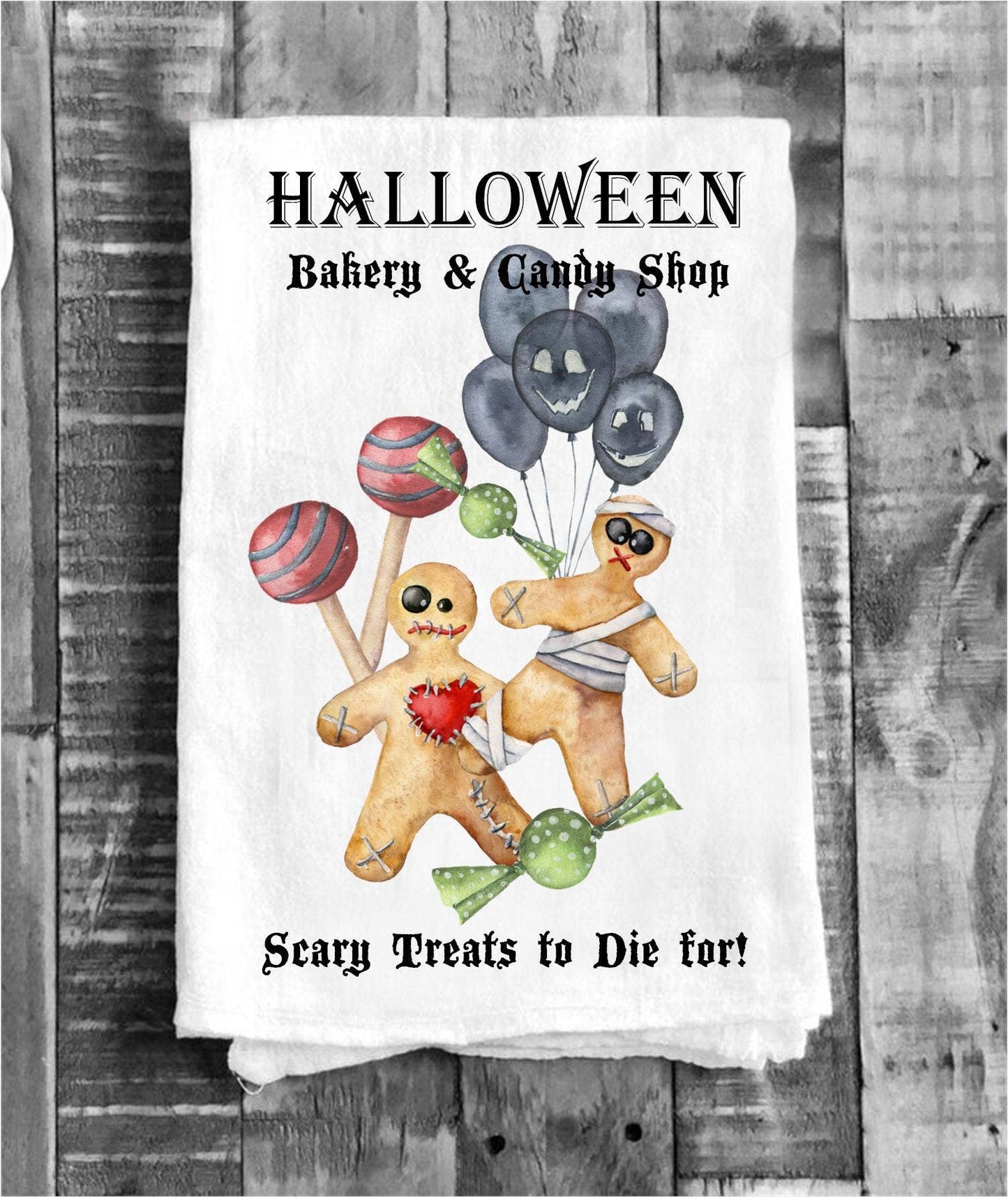Halloween Bakery and Treats Cotton Tea Towels Kitchen