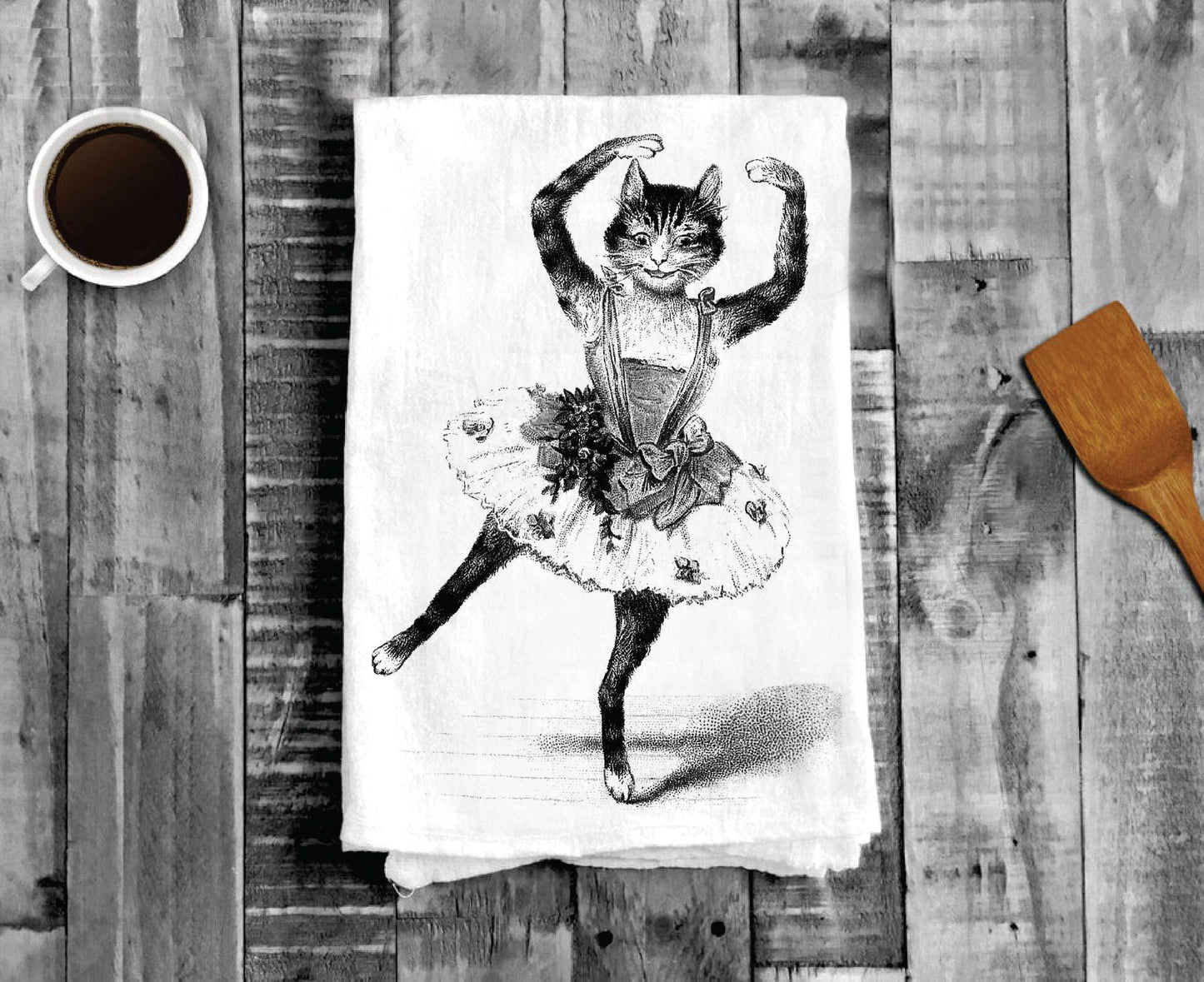 Cat Ballerina, Cotton Tea Towels