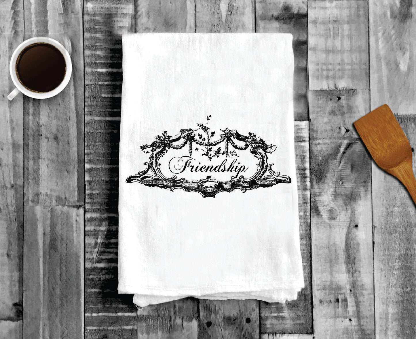 Friendship Fancy Wreath, Cotton Tea Towels