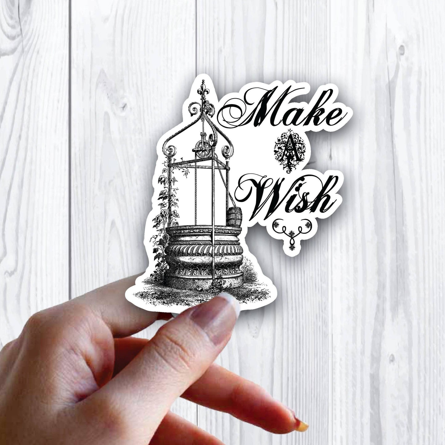 Make a Wish Wishing Well Sticker