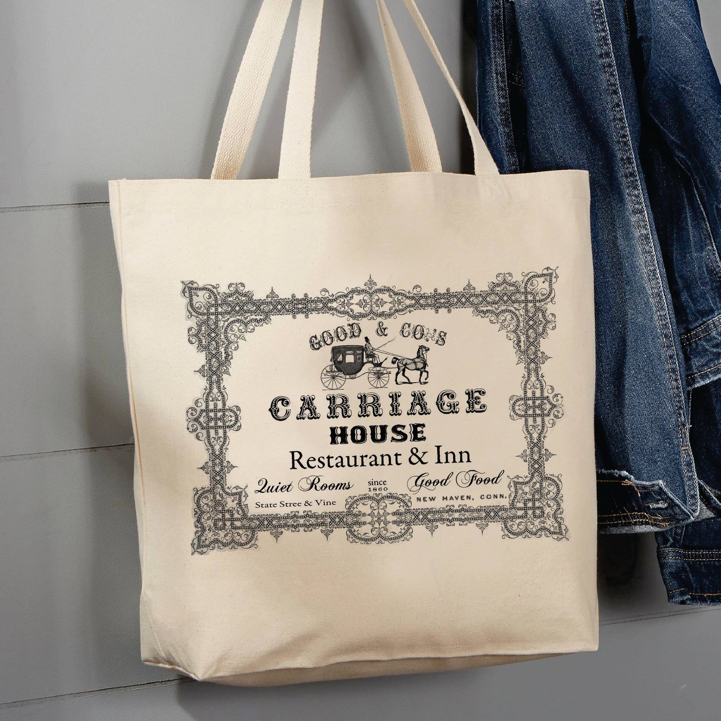 Carriage House Restaurant and Inn, 12 oz Tote Bag