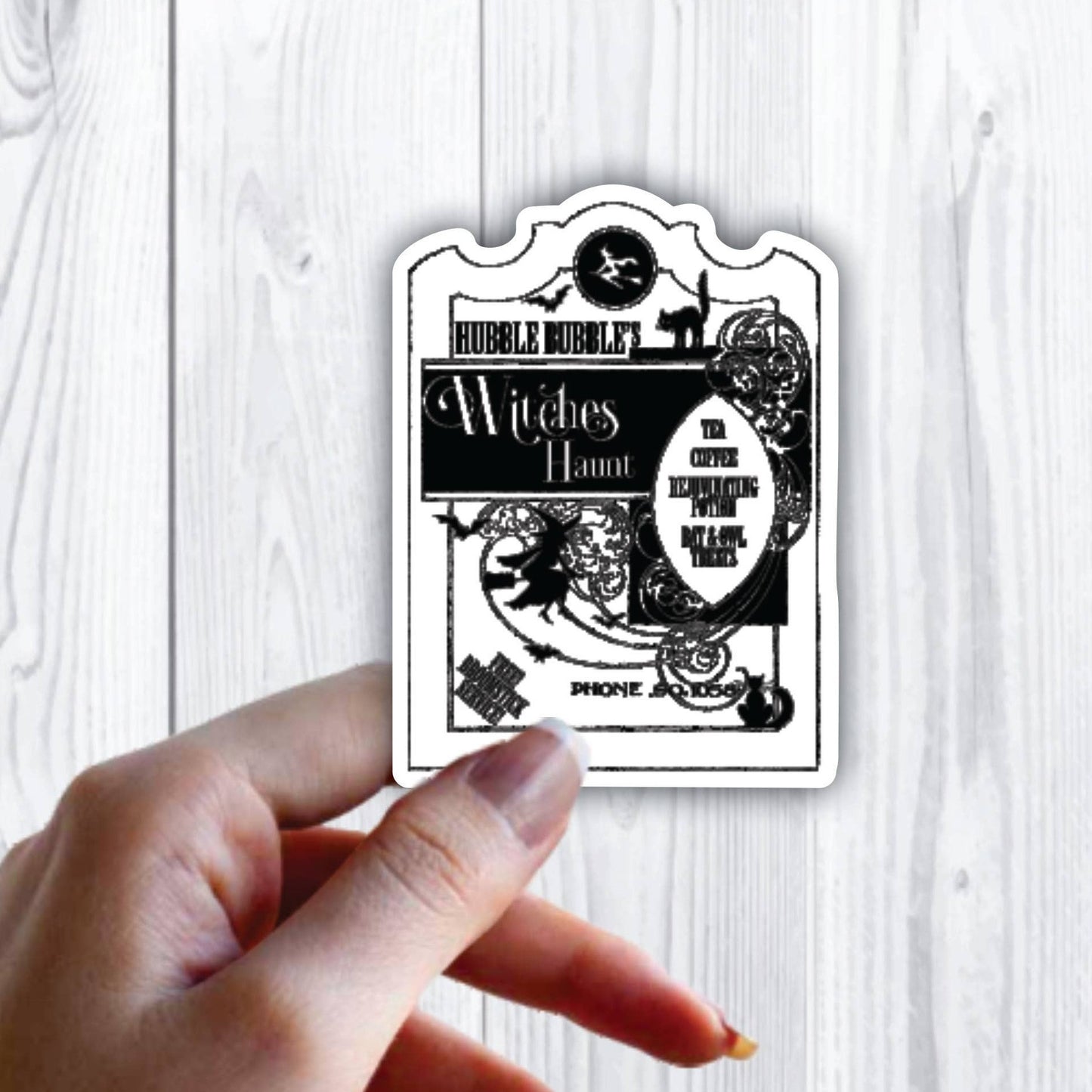 Witch Haunt Halloween Potion Treat Sticker