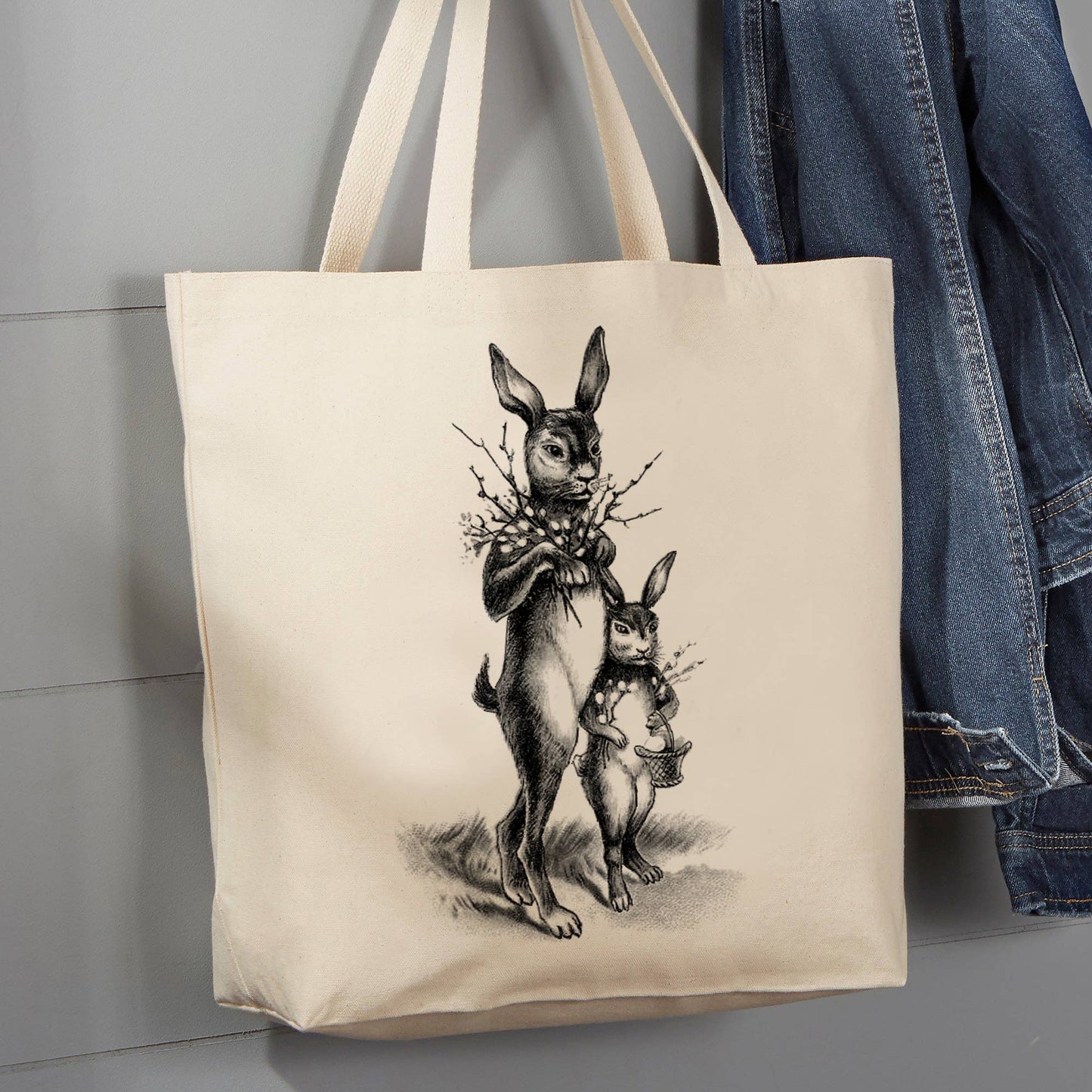 Easter Bunny, 12 oz Tote Bag
