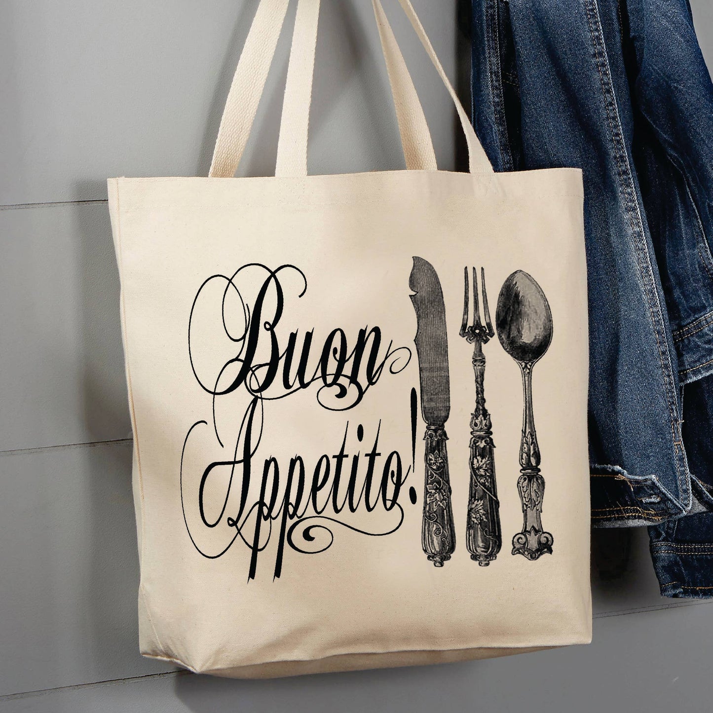 Victorian Buon Appetito, Italian, Italy, 12 oz Tote Bag