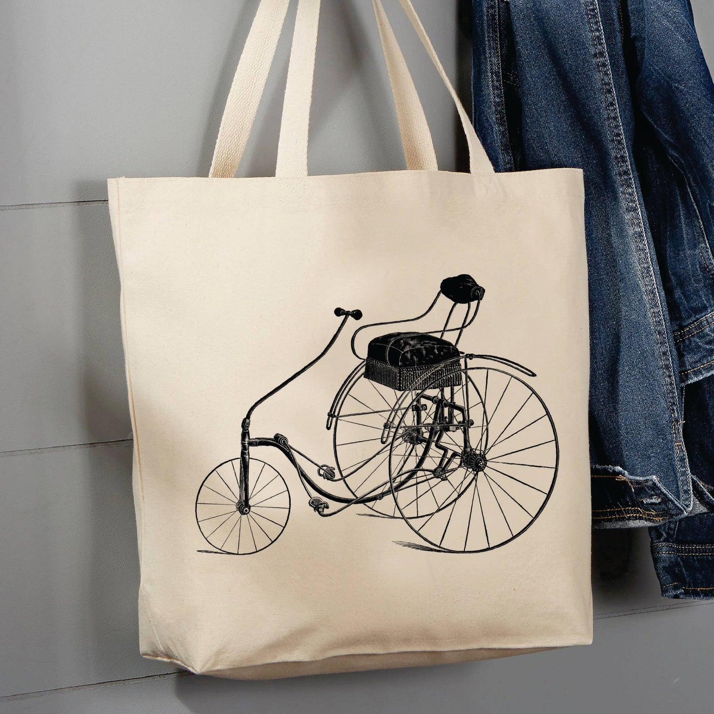Antique Tricycle Bike, 12 oz Tote Bag