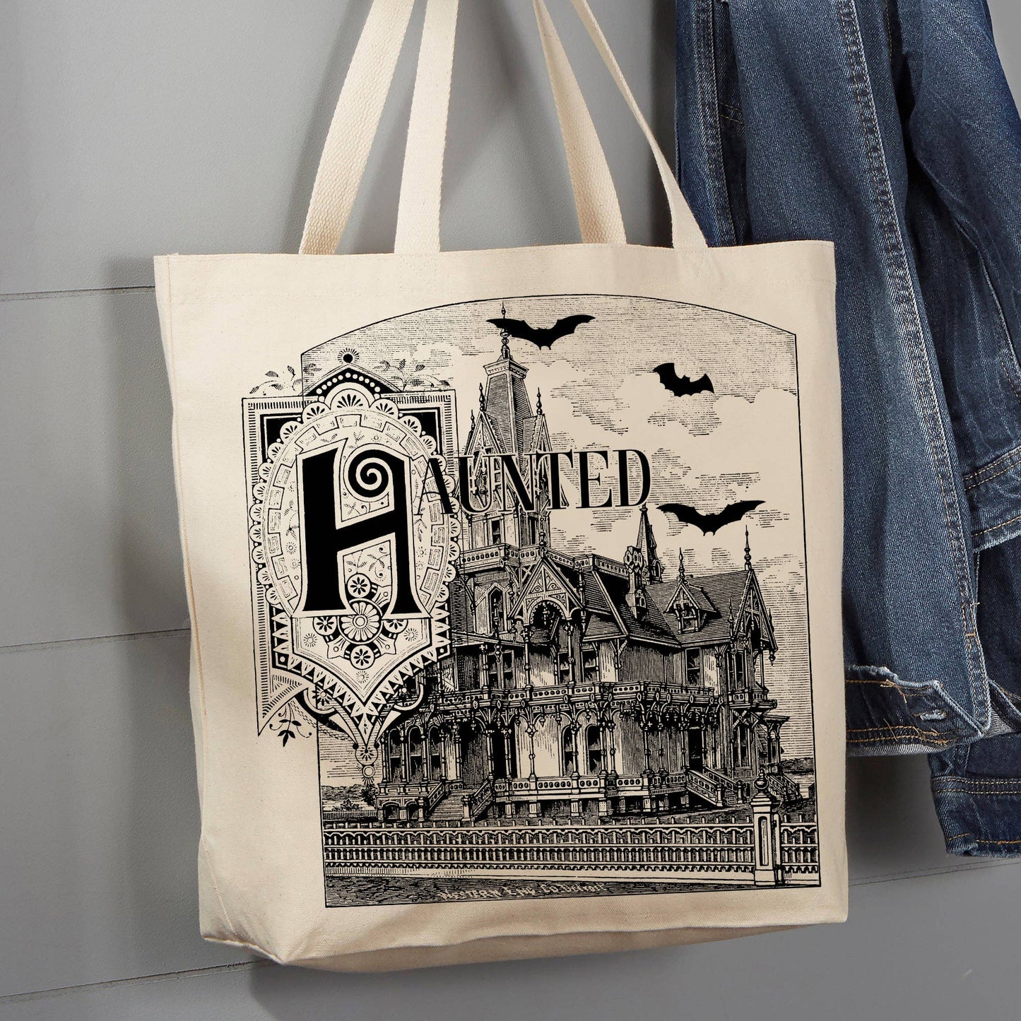 Haunted House Antique Fancy, 12 oz Tote Bag