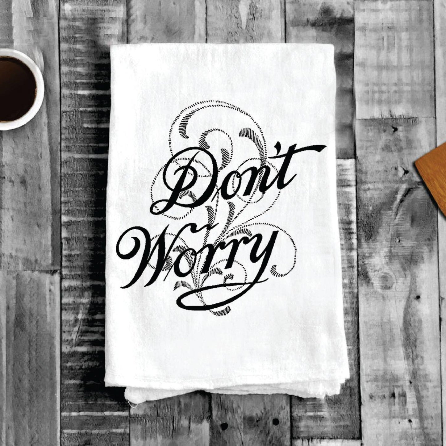 Don't Worry Fancy Swirls, Cotton Tea Towels