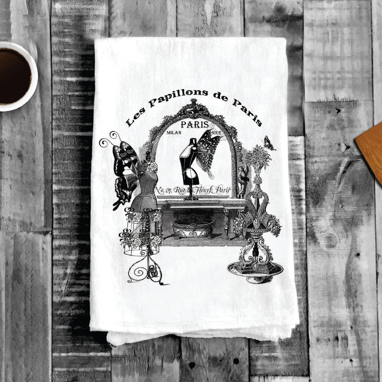 French Les Papillons, Cotton Tea Towels
