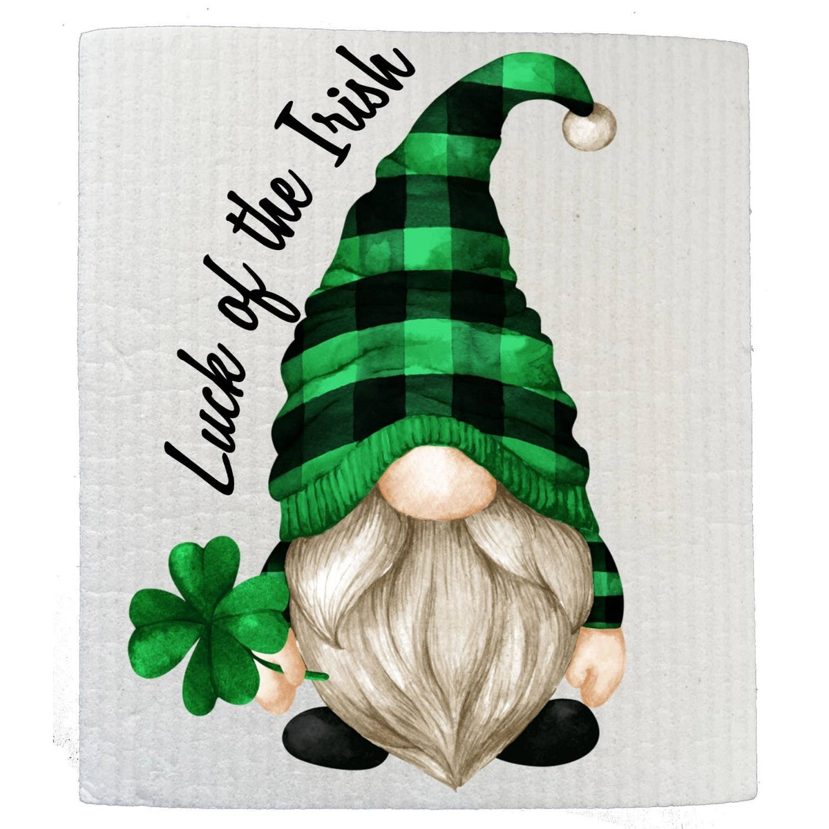 St Patricks Day Gnome Lucky Kitchen SWEDISH DISH CLOTHS