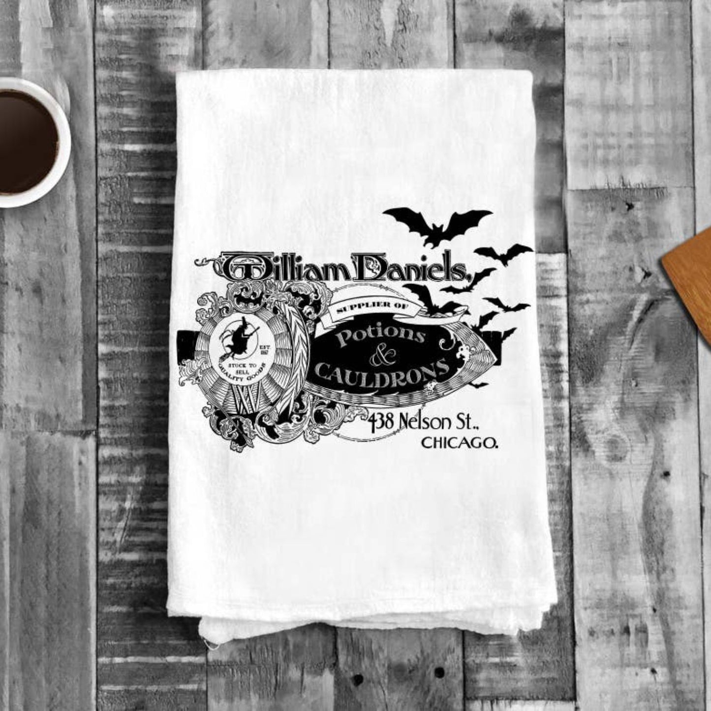 Potions and Cauldrons William Daniels Witch, Tea Towels