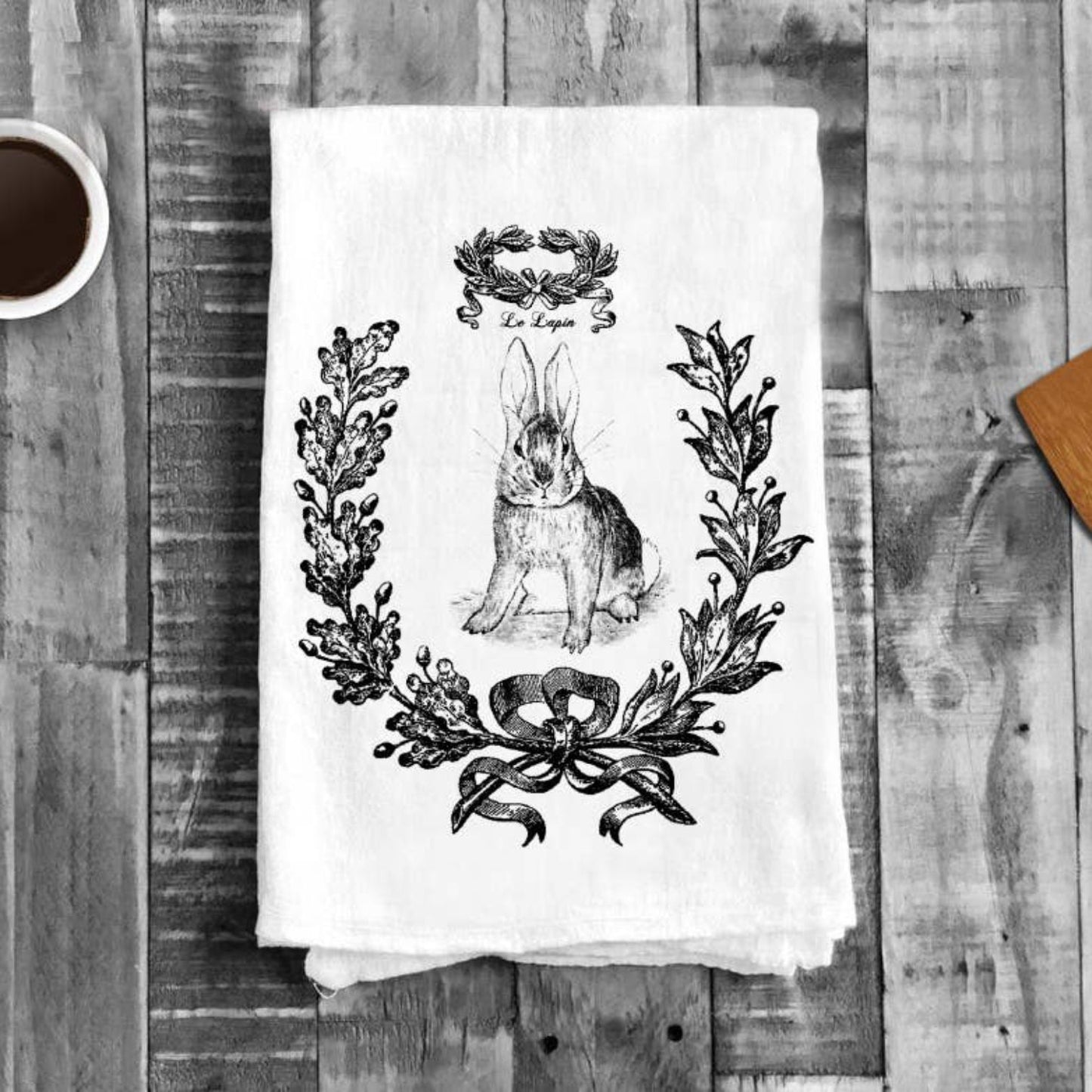 French Bunnies, Le Lapin, Easter, Cotton Tea Towels