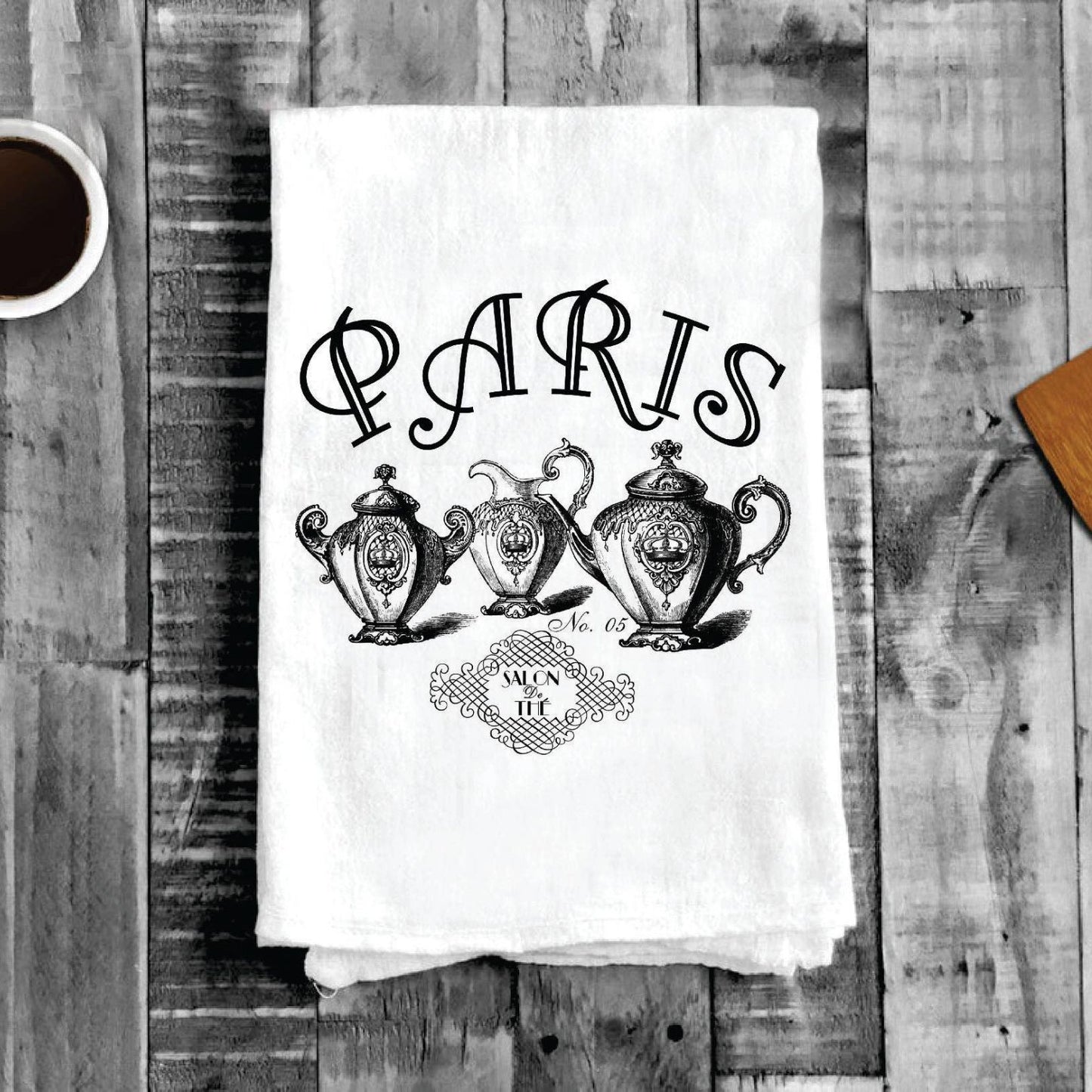 Paris Teapots, Cotton Tea Towels