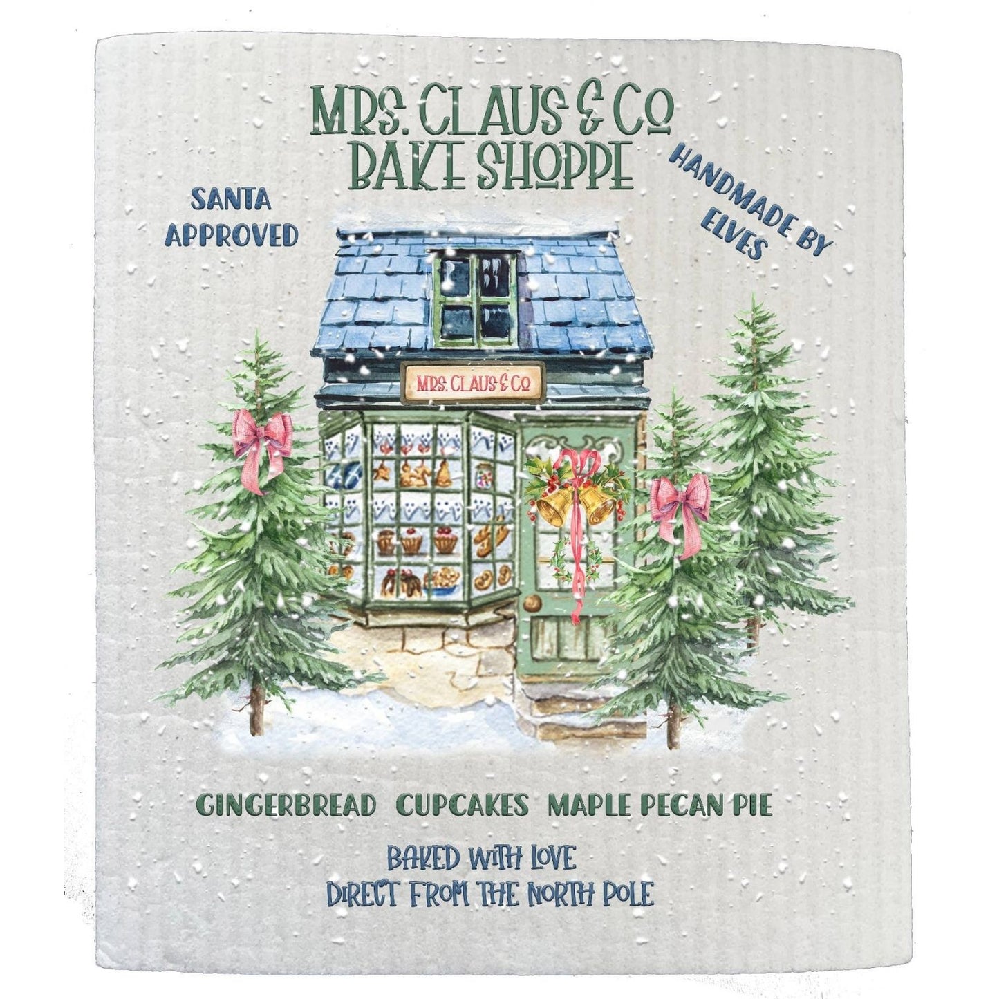 Christmas Mrs Claus Bake Shoppe SWEDISH DISH CLOTH