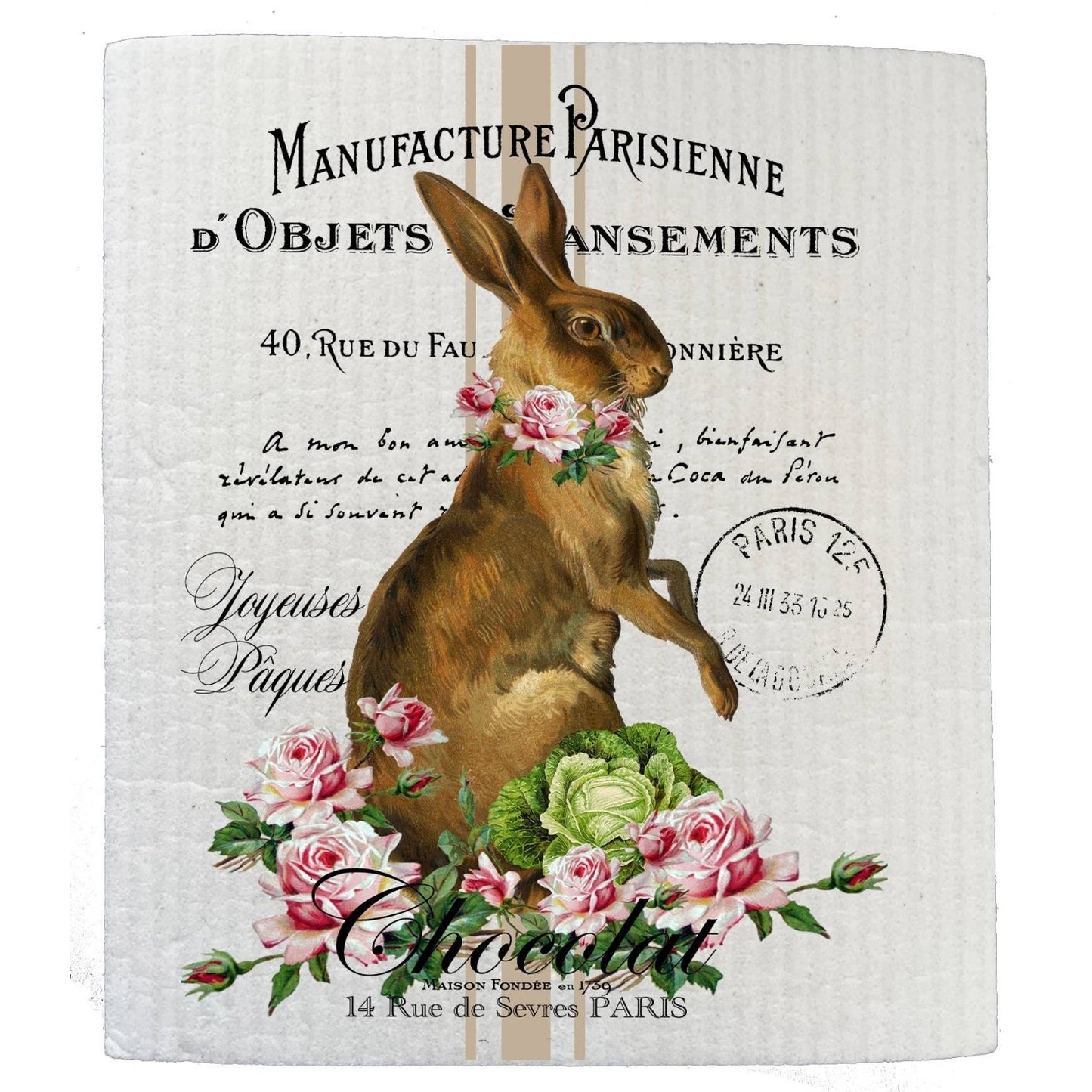 Easter French Easter Bunny Kitchen SWEDISH DISH CLOTHS
