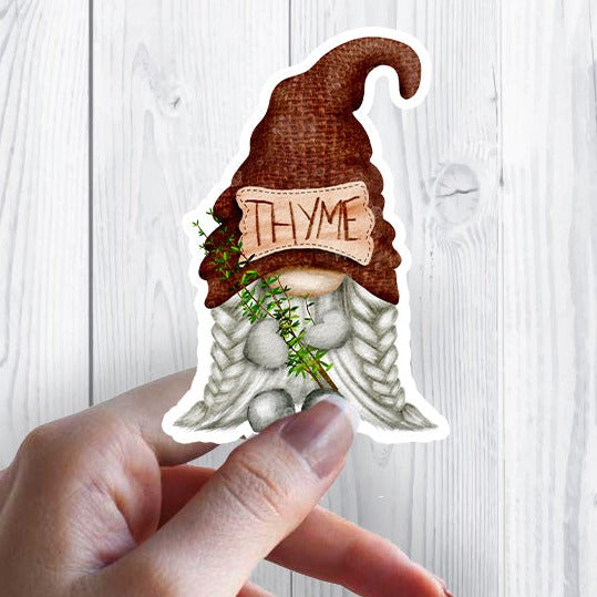 Gnome Herbs Thyme Kitchen Sticker