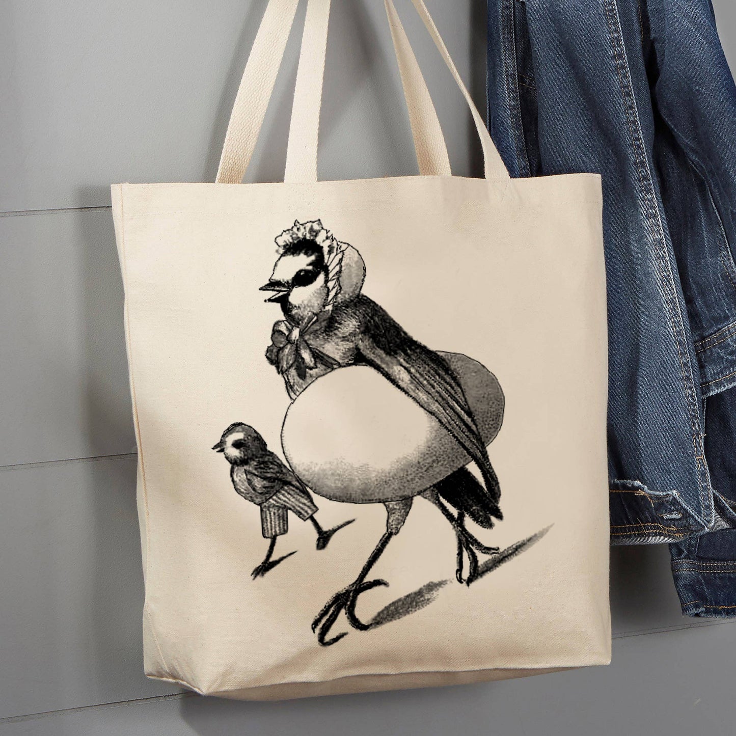 Easter Egg, Easter Chicks, 12 oz Tote Bag