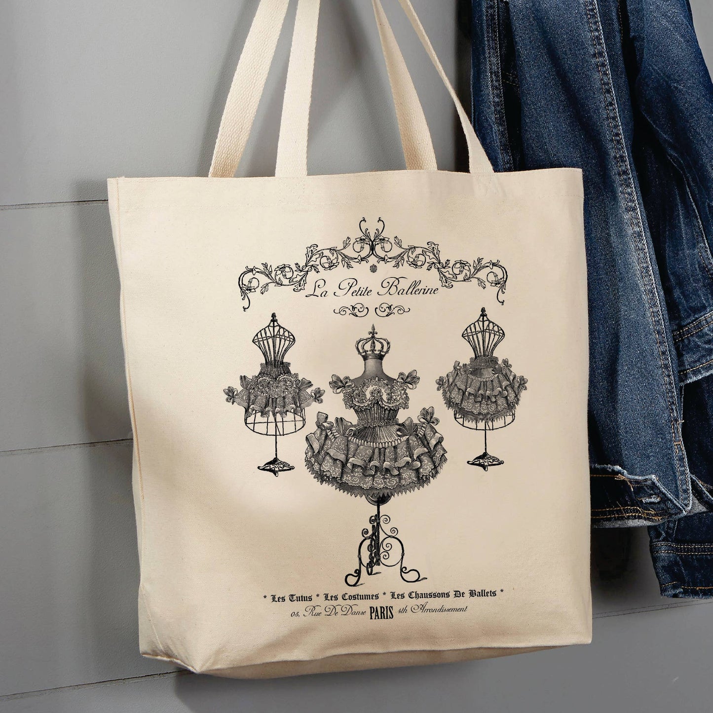 Le Petite Ballerina Paris, 12 oz Tote Bag