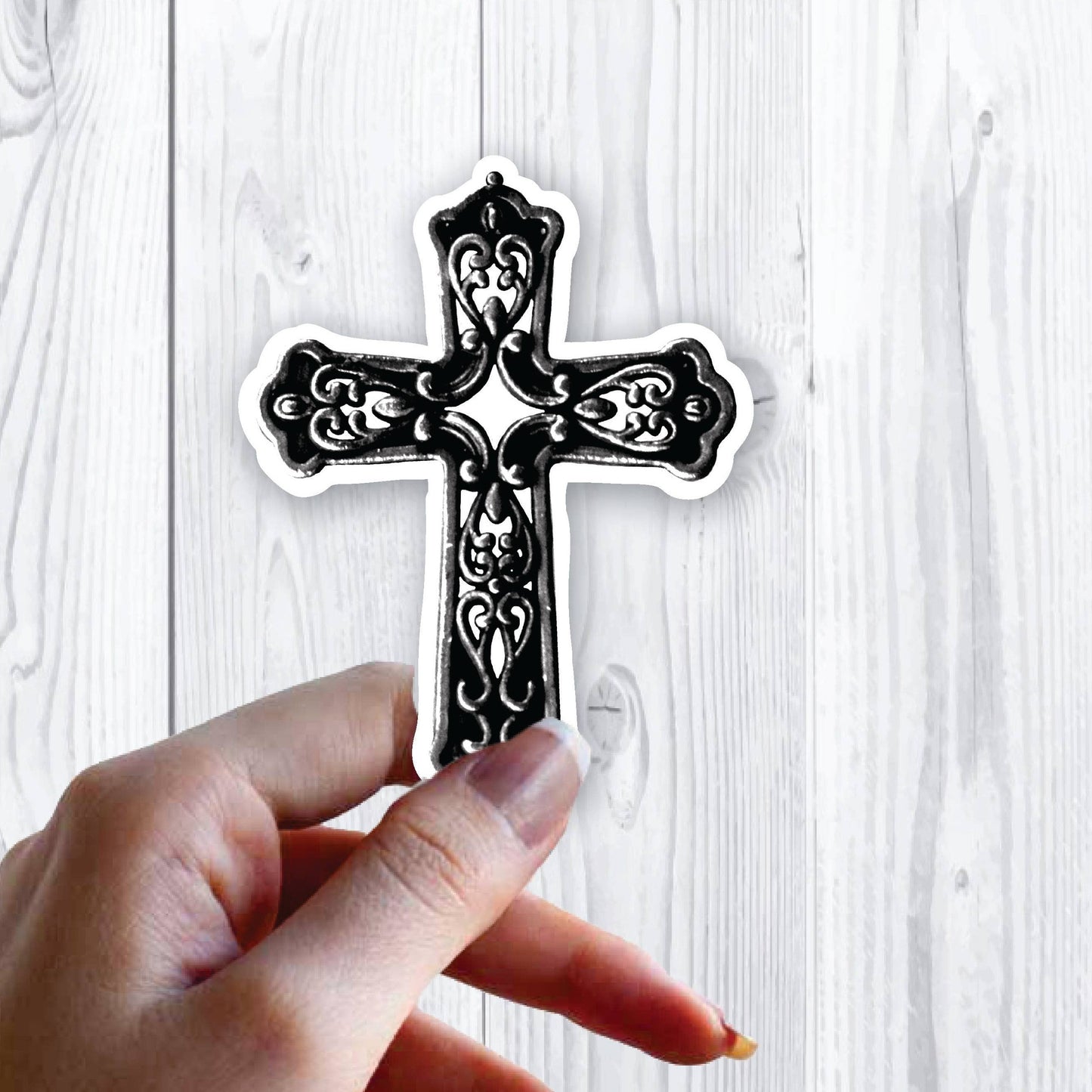 Fancy Cross Sticker Design 3