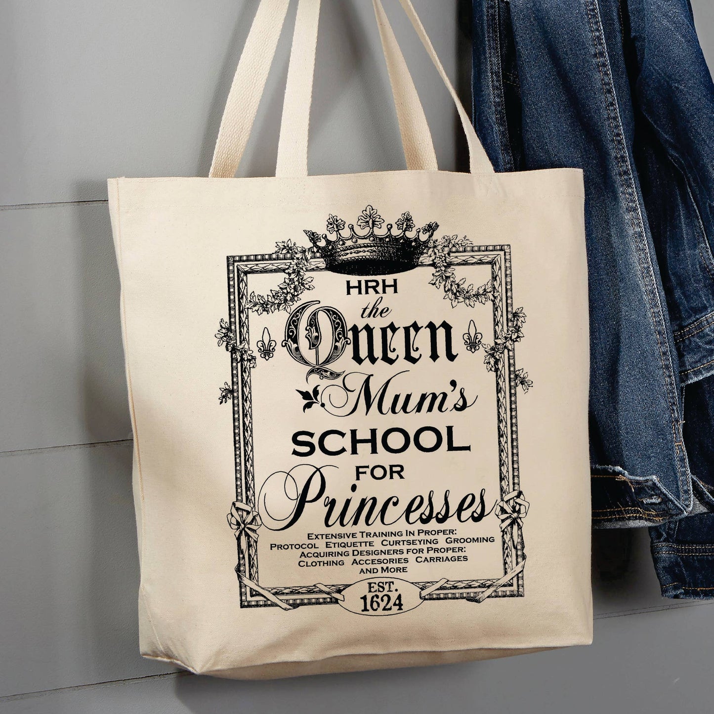 Queen School for Princesses, 12 oz Tote Bag