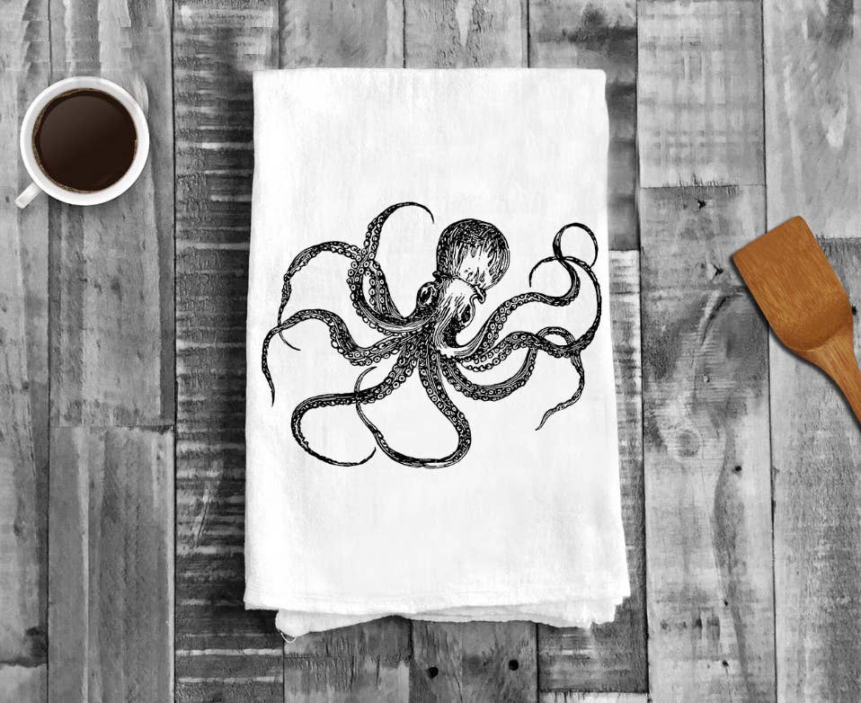 Octopus, Cotton Tea Towels - TT-2008