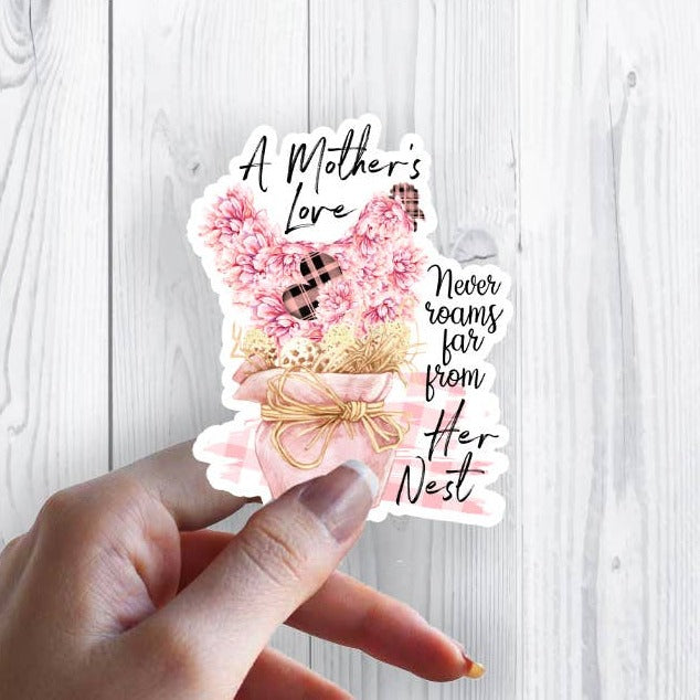 Mothers Day Mother Love Her Nest Waterproof Vinyl Sticker