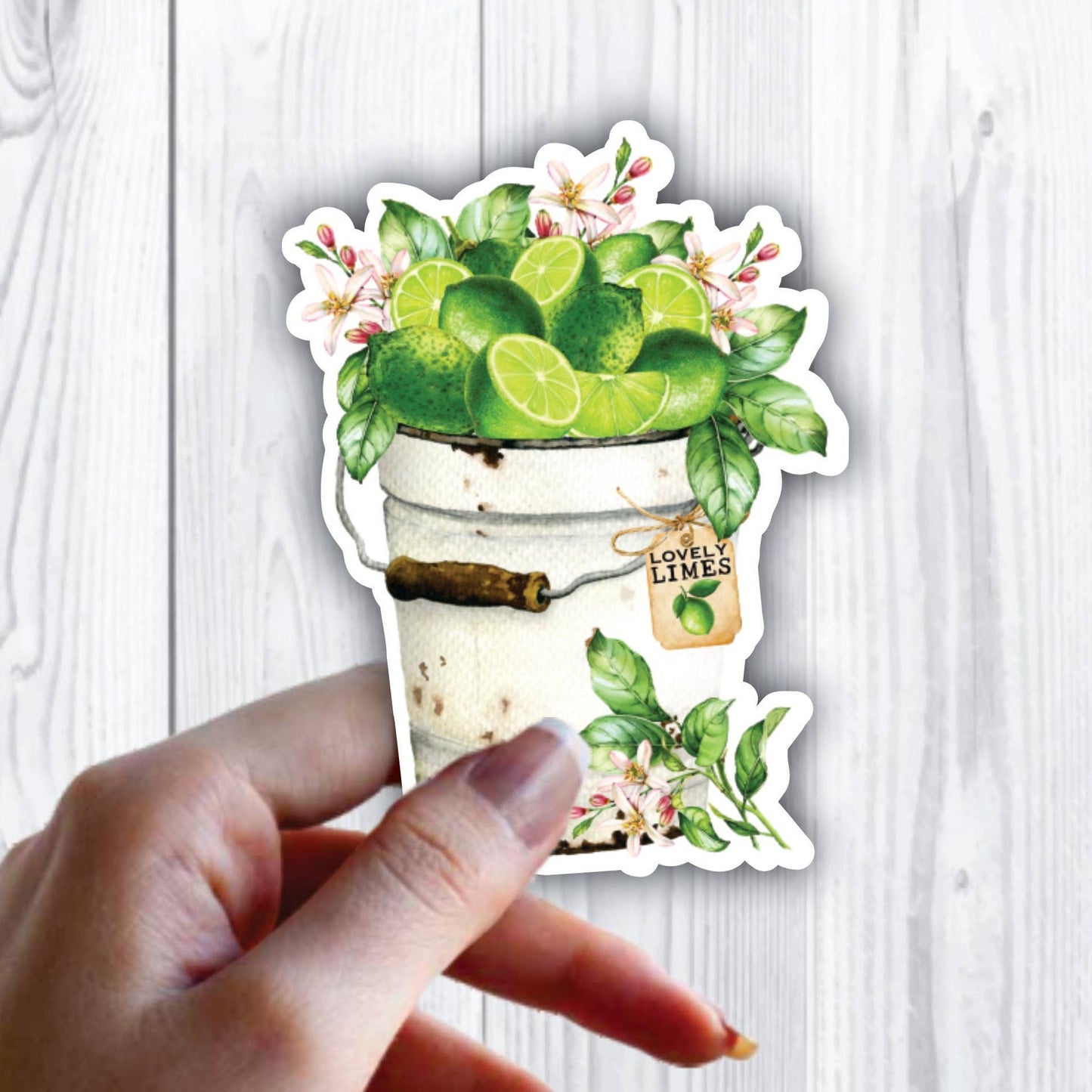 Farmhouse Bucket of Limes Sticker
