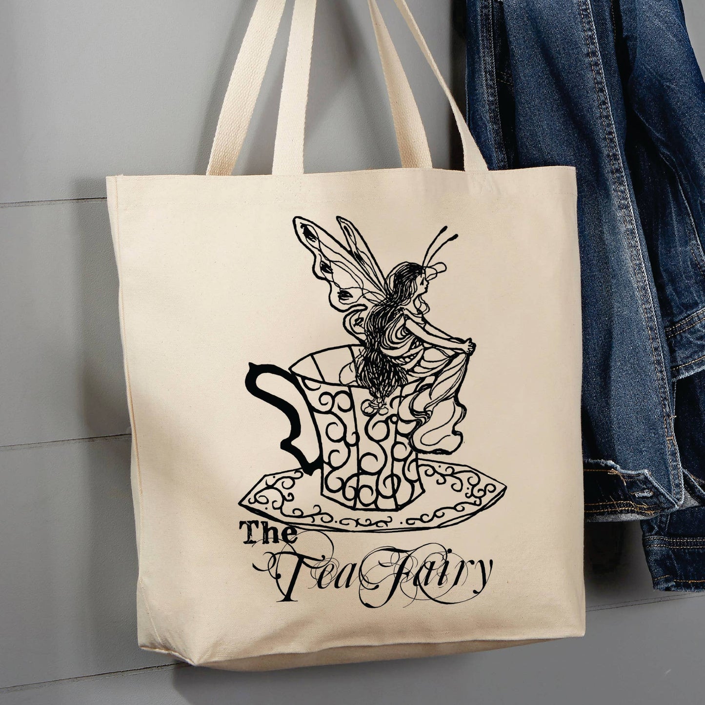 Fairy Tea Party, 12 oz Tote Bag