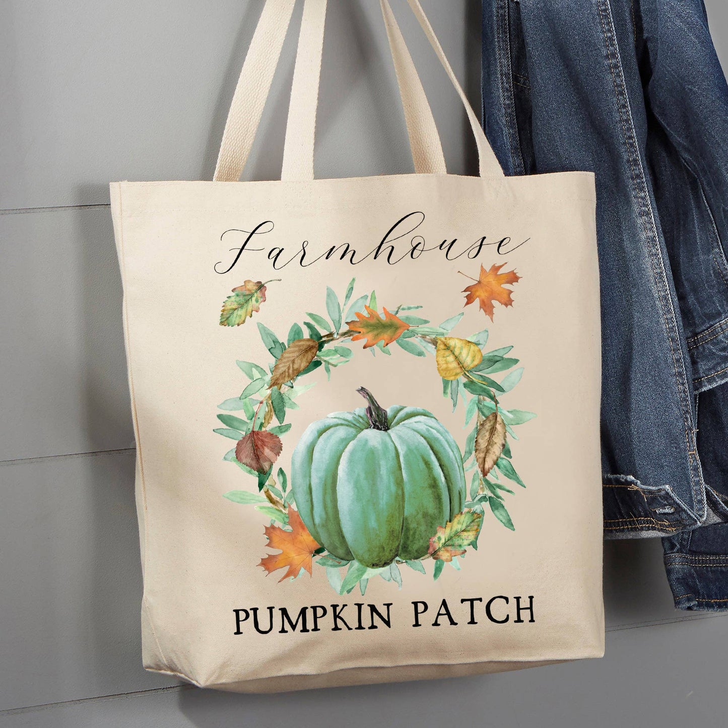 Farmhouse Pumpkin Patch, 12 oz Tote Bag