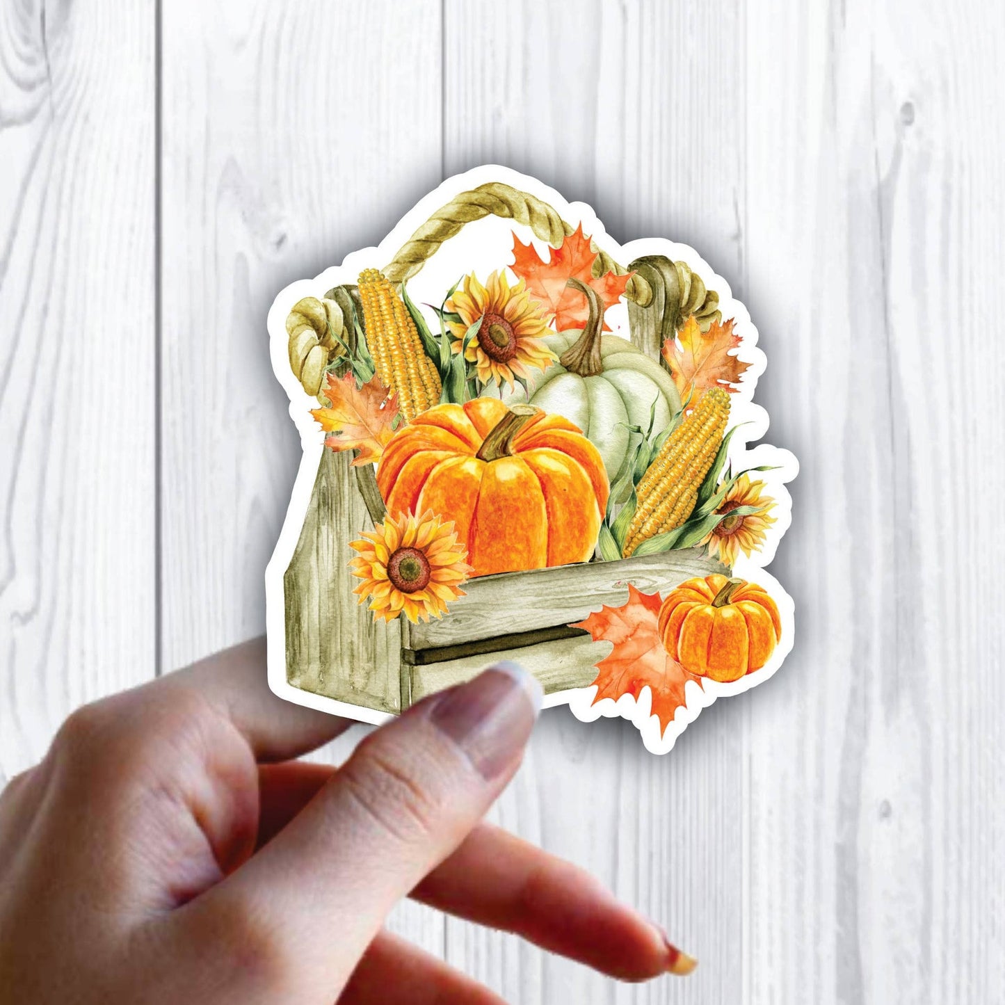 Pumpkin Sunflower Corn Thanksgiving Sticker